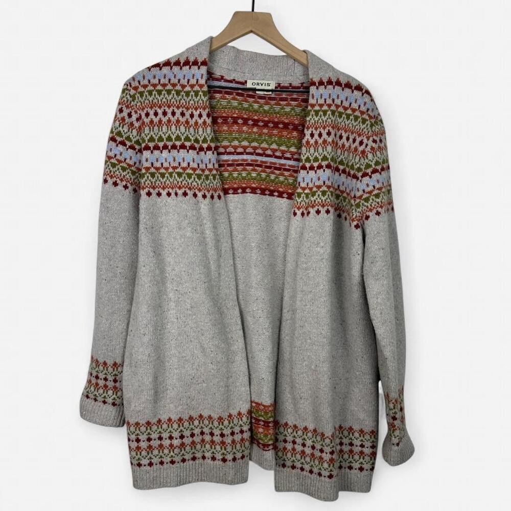 Orvis 100% wool cardigan